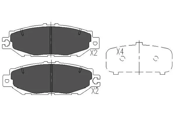 Brake Pad Set, disc brake (KBP-9064)