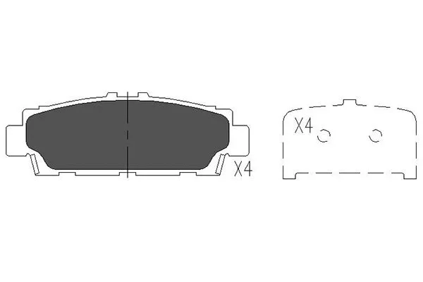 Brake Pad Set, disc brake (KBP-9060)