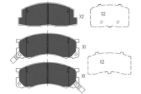 Brake Pad Set, disc brake (KBP-9040)