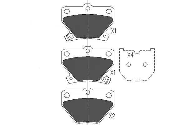 Brake Pad Set, disc brake (KBP-9013)