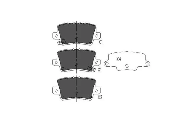 Brake Pad Set, disc brake (KBP-2014)