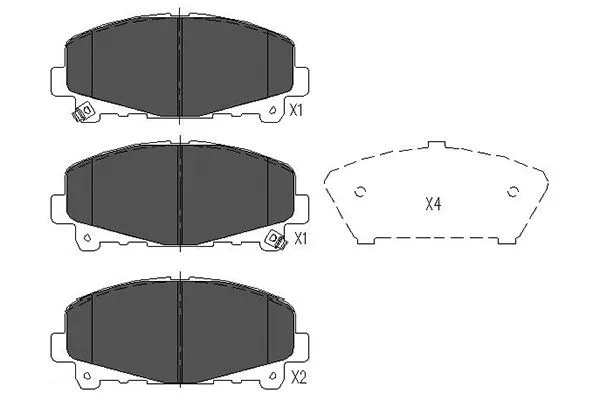 Brake Pad Set, disc brake (KBP-2050)