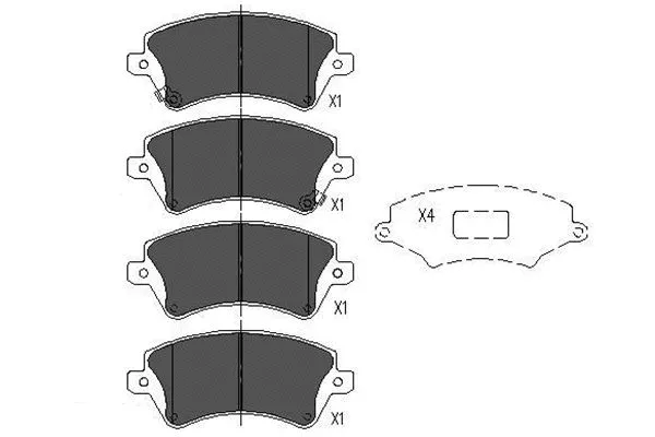 Brake Pad Set, disc brake (KBP-9012)
