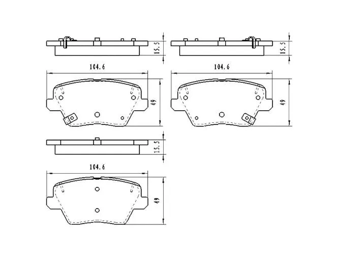Brake Pad Set, disc brake (KBP-3058)