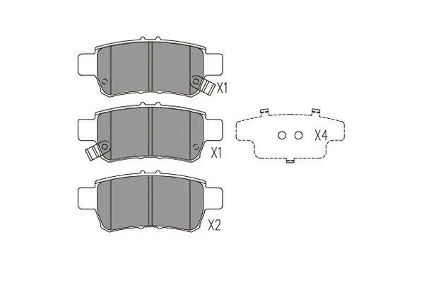Brake Pad Set, disc brake (KBP-2057)