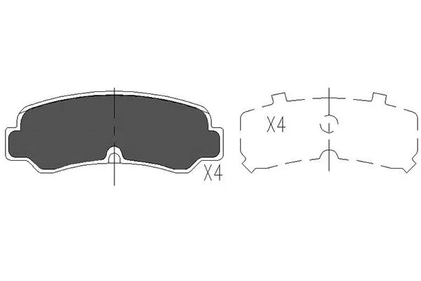 Brake Pad Set, disc brake (KBP-9055)