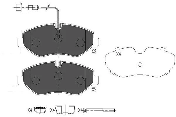 Brake Pad Set, disc brake (KBP-6584)
