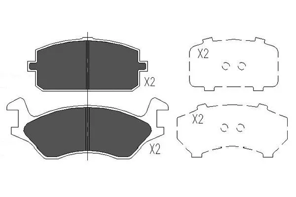 Brake Pad Set, disc brake (KBP-9074)