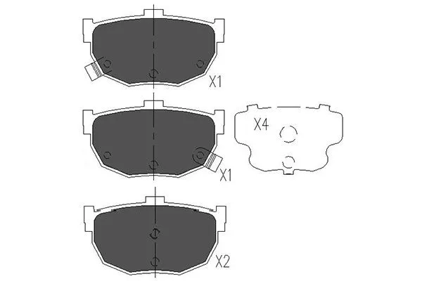 Brake Pad Set, disc brake (KBP-6544)