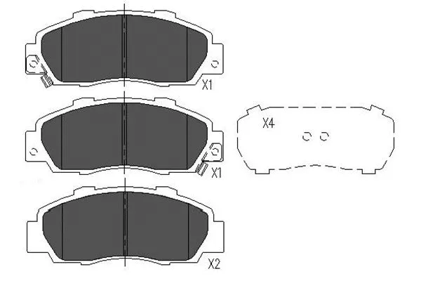 Brake Pad Set, disc brake (KBP-2002)