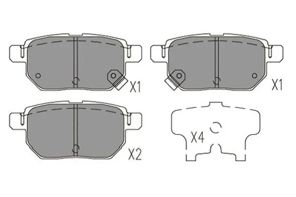 Brake Pad Set, disc brake (KBP-9144)