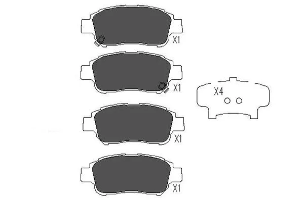 Brake Pad Set, disc brake (KBP-9008)