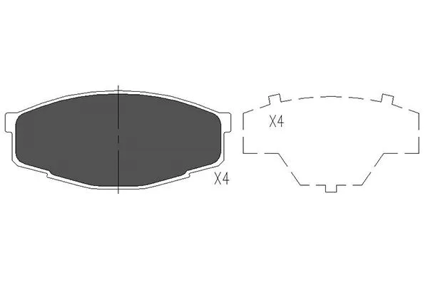 Brake Pad Set, disc brake (KBP-9032)