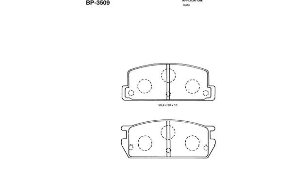 Brake Pad Set, disc brake (BP-3509)