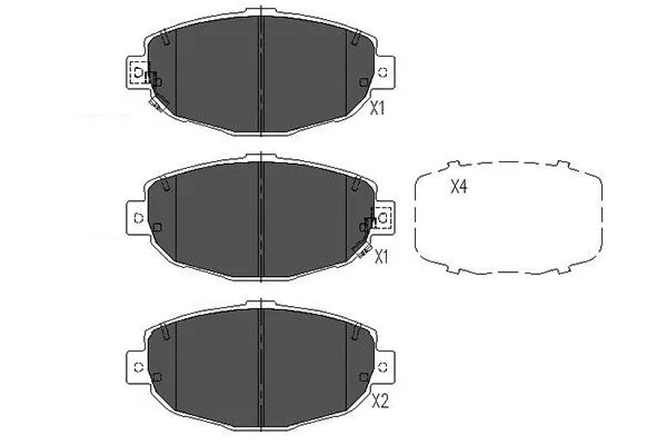 Brake Pad Set, disc brake (KBP-9072)