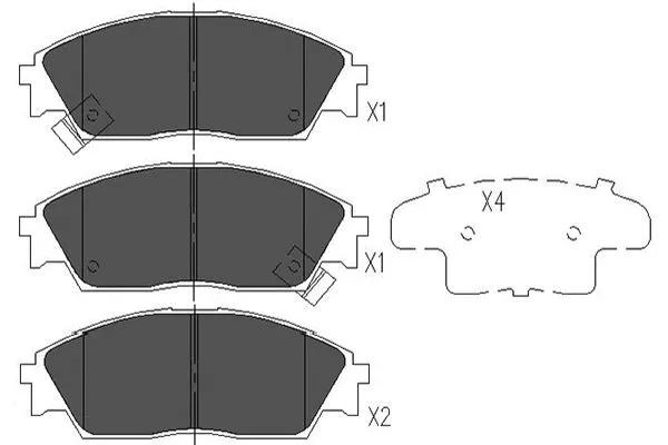 Brake Pad Set, disc brake (KBP-2022)