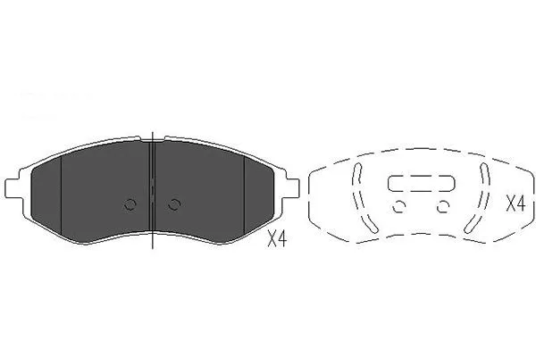 Brake Pad Set, disc brake (KBP-1003)
