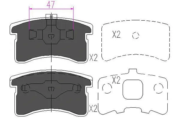 Brake Pad Set, disc brake (KBP-1506)