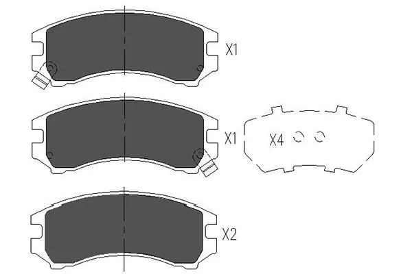 Brake Pad Set, disc brake (KBP-8513)
