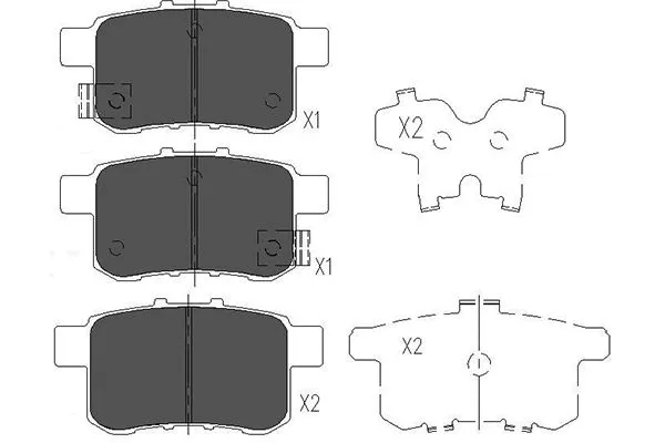 Brake Pad Set, disc brake (KBP-2044)