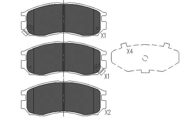 Brake Pad Set, disc brake (KBP-5502)