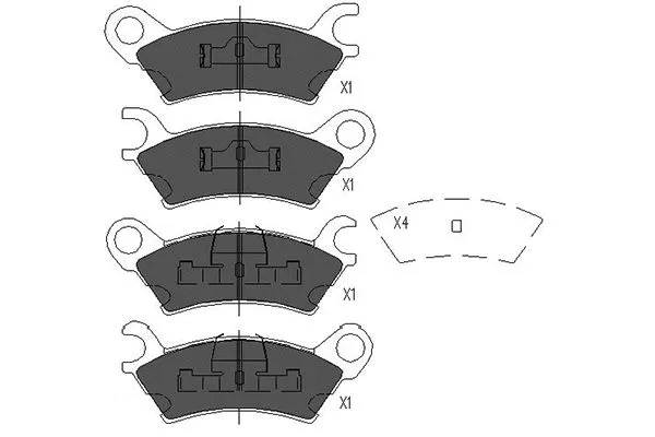 Brake Pad Set, disc brake (KBP-4542)
