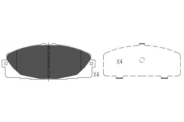 Brake Pad Set, disc brake (KBP-9089)