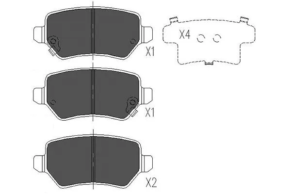 Brake Pad Set, disc brake (KBP-4020)
