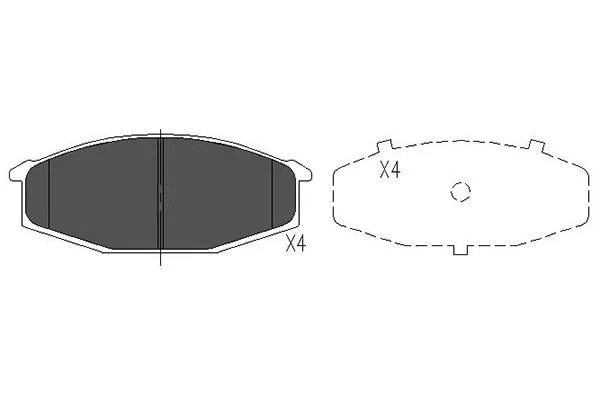 Brake Pad Set, disc brake (KBP-6520)