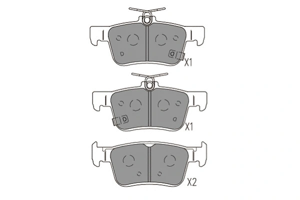 Brake Pad Set, disc brake (KBP-2068)