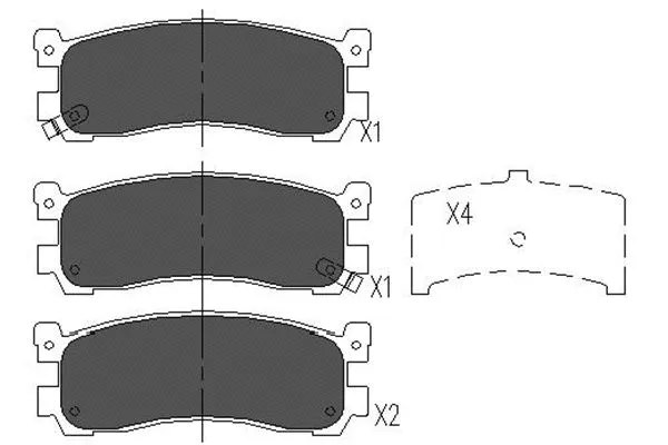 Brake Pad Set, disc brake (KBP-4543)