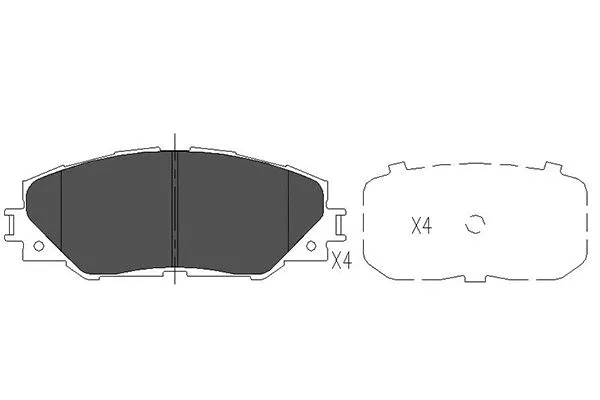 Brake Pad Set, disc brake (KBP-9026)
