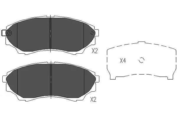 Brake Pad Set, disc brake (KBP-4514)