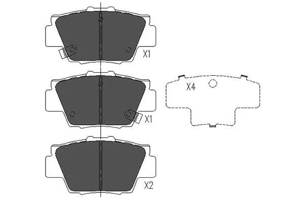 Brake Pad Set, disc brake (KBP-2032)