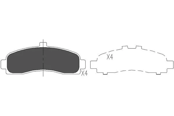Brake Pad Set, disc brake (KBP-6505)