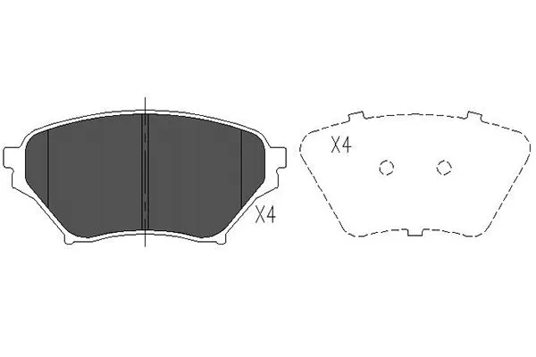 Brake Pad Set, disc brake (KBP-4549)