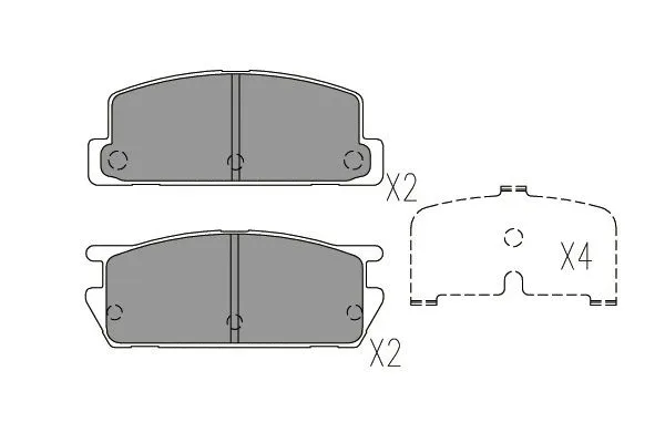 Brake Pad Set, disc brake (KBP-3518)