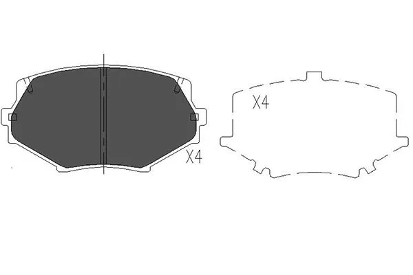 Brake Pad Set, disc brake (KBP-4527)