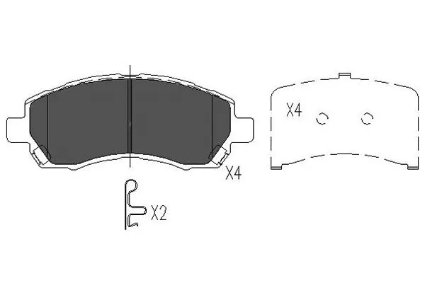 Brake Pad Set, disc brake (KBP-8015)