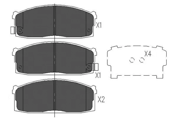 Brake Pad Set, disc brake (KBP-6525)