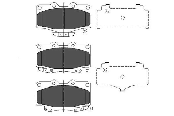 Brake Pad Set, disc brake (KBP-9054)