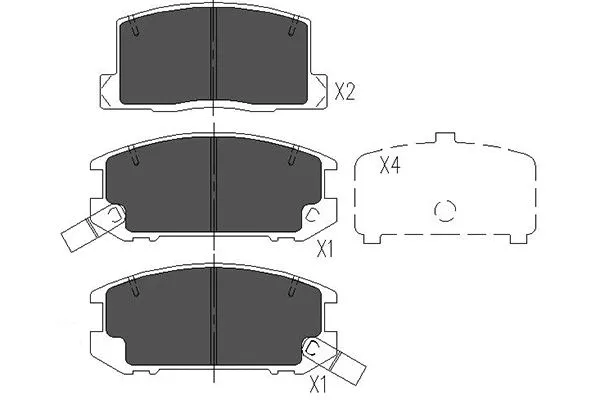 Brake Pad Set, disc brake (KBP-9057)