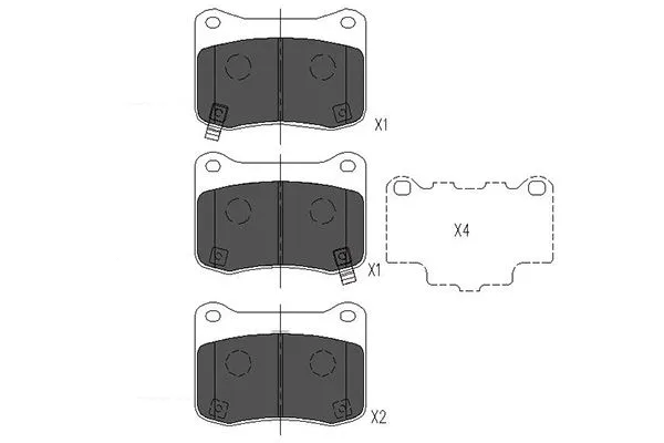Brake Pad Set, disc brake (KBP-9114)