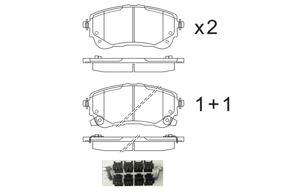 Brake Pad Set, disc brake (KBP-9159)