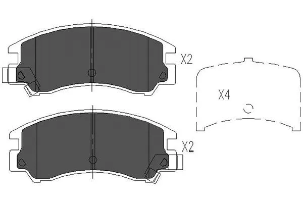 Brake Pad Set, disc brake (KBP-8008)