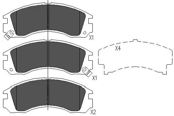 Brake Pad Set, disc brake (KBP-5503)