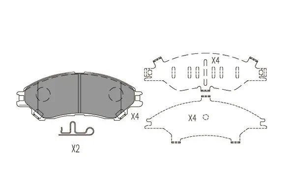 Brake Pad Set, disc brake (KBP-8533)