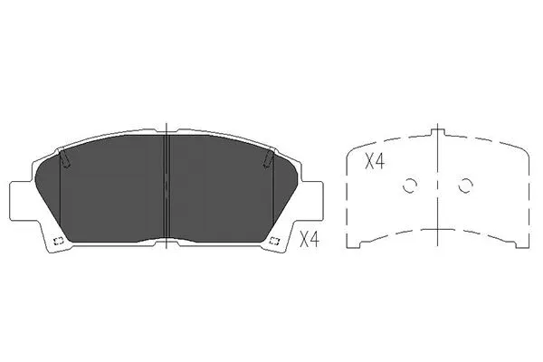 Brake Pad Set, disc brake (KBP-9110)