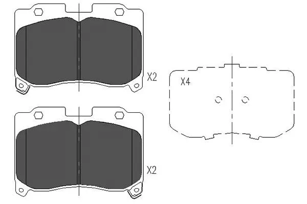 Brake Pad Set, disc brake (KBP-9045)