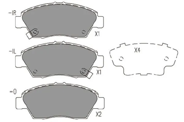 Brake Pad Set, disc brake (KBP-2056)